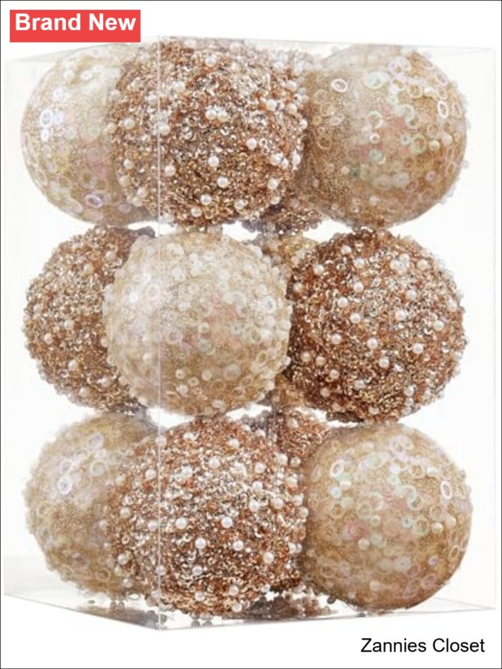 🎄 12CT Christmas Ball Ornaments Shatterproof Plastic Pearl Balls Holiday Party